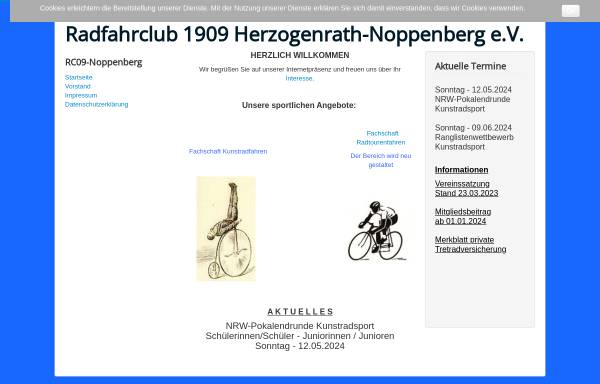 Vorschau von www.rc09-noppenberg.de, Radfahr-Club 1909 Herzogenrath - Noppenberg e.V.