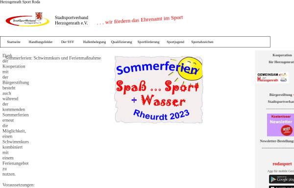 Vorschau von www.stadtsport-herzogenrath.com, Stadtsportverband Herzogenrath e.V.