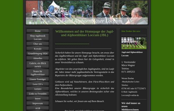 Vorschau von www.jbl-loccum.de, Jagd- und Alphorn-Bläser Loccum