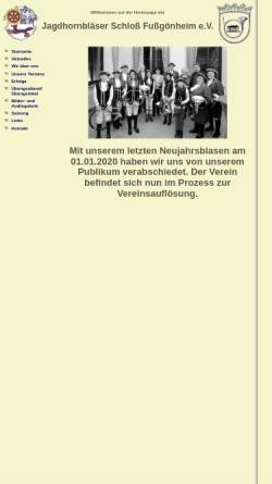 Vorschau der mobilen Webseite www.heidemaenner.de, Jagdhornbläser Schloss Fußgönheim