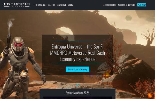 Vorschau von www.entropiauniverse.com, Entropia Universe
