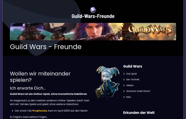 Vorschau von www.guild-wars-freunde.de, Guild Wars Freunde