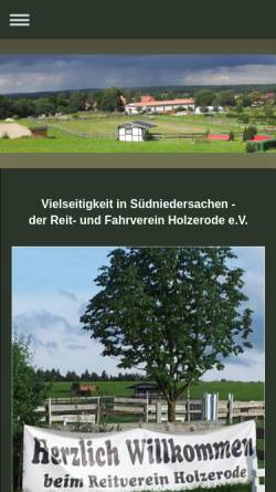 Vorschau der mobilen Webseite www.buschreiter-holzerode.de, Reit- und Fahrverein Holzerode e.V.