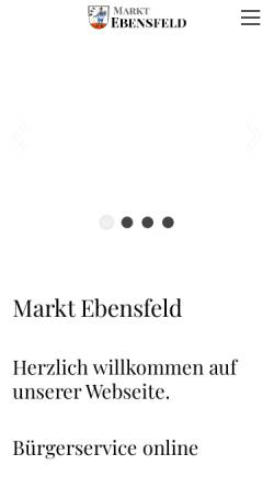 Vorschau der mobilen Webseite ebensfeld.de, Ebensfeld