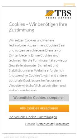 Vorschau der mobilen Webseite torbau-schwaben.de, Torbau Schwaben GmbH