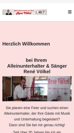 Vorschau der mobilen Webseite www.voelkel-musik.de, Alleinunterhalter Raum Oberbayern