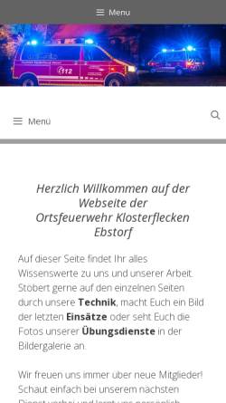 Vorschau der mobilen Webseite www.feuerwehr-ebstorf.de, Freiwillige Feuerwehr Ebstorf