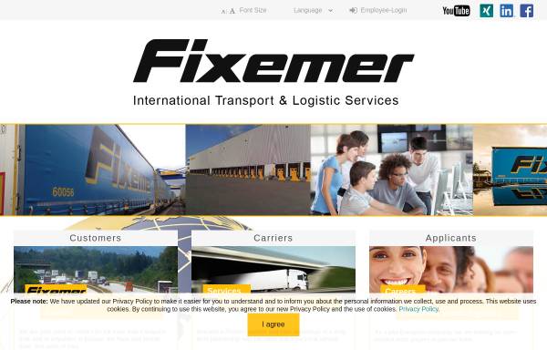 Vorschau von www.fixemer.com, Fixemer Logistics GmbH Eching