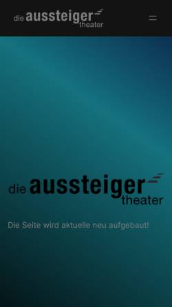 Vorschau der mobilen Webseite www.dieaussteiger.de, Theatergruppe 'Die Aussteiger'