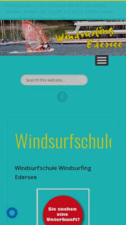 Vorschau der mobilen Webseite windsurfing-edersee.com, Windsurfing Edersee