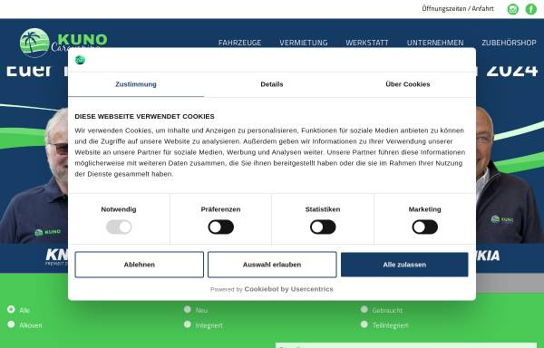 Vorschau von kuno-mobil.de, Kuno´s Mobile Freizeit