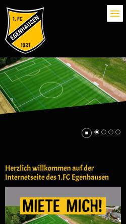 Vorschau der mobilen Webseite www.fcegenhausen.de, 1. FC Egenhausen