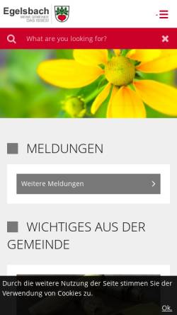 Vorschau der mobilen Webseite www.egelsbach.de, Gemeinde Egelsbach