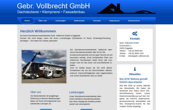 Vorschau von www.gebr-vollbrecht.de, Dachdeckerei Gebr. Vollbrecht