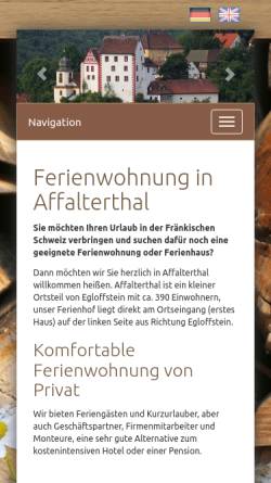 Vorschau der mobilen Webseite www.fewo-deuerlein.de, Ferienwohnung Deuerlein