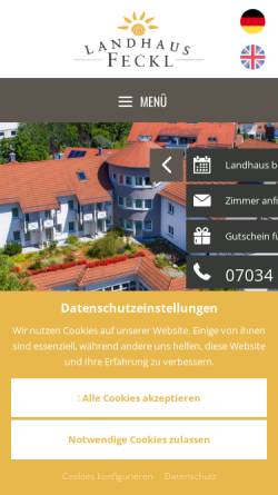 Vorschau der mobilen Webseite www.landhausfeckl.de, Landhaus Feckl