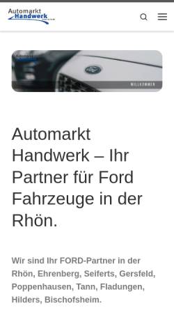 Vorschau der mobilen Webseite automarkt-handwerk.de, Automarkt Handwerk GmbH & Co. KG