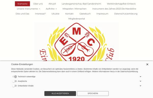 Vorschau von www.einbecker-mandolinenclub.de, Einbecker Mandolinen-Club 1920