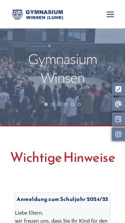 Vorschau der mobilen Webseite www.gymnasium-winsen.de, Gymnasium Winsen