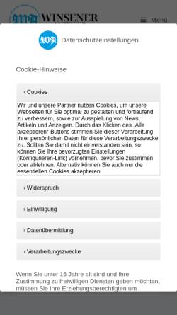 Vorschau der mobilen Webseite www.winsener-anzeiger.de, Winsener Anzeiger