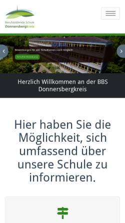 Vorschau der mobilen Webseite www.bbs-donn.de, Berufsbildende Schule Donnersbergkreis