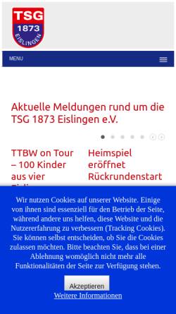 Vorschau der mobilen Webseite www.tsg-eislingen.de, TSG 1873 Eislingen e.V.