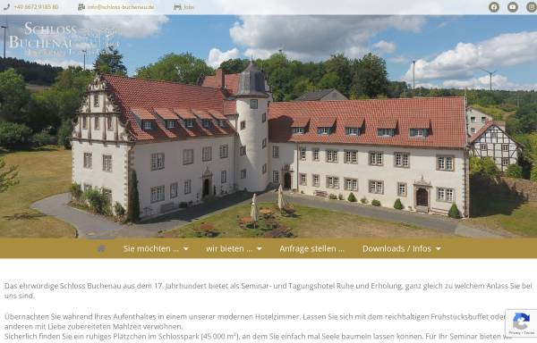 Vorschau von www.schloss-buchenau.de, Schloss Buchenau