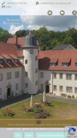 Vorschau der mobilen Webseite www.schloss-buchenau.de, Schloss Buchenau