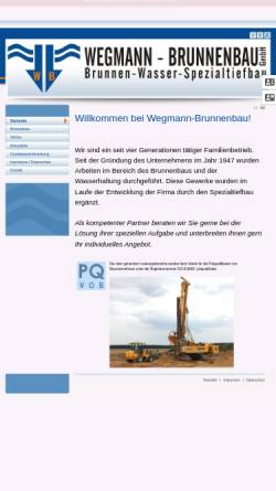 Vorschau der mobilen Webseite www.wegmann-brunnenbau.de, Wegmann-Brunnenbau GmbH