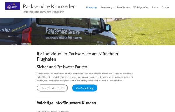 Vorschau von www.parkservice-kranzeder.de, Parkservice Kranzeder