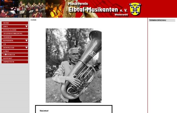 Vorschau von elbtal-musikanten.de, Musikverein Elbtal-Musikanten e.V.