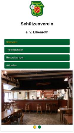 Vorschau der mobilen Webseite schuetzenverein-elkenroth.de, Schützenverein Elkenroth e.V.