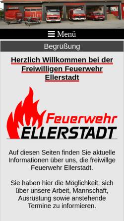 Vorschau der mobilen Webseite www.feuerwehr-ellerstadt.de, Feuerwehr Ellerstadt