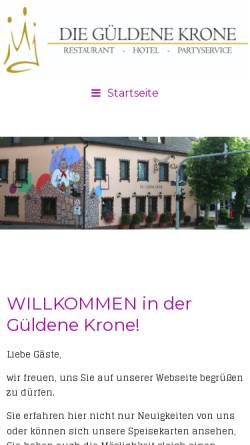 Vorschau der mobilen Webseite krone-ellhofen.de, Güldene Krone Ellhofen
