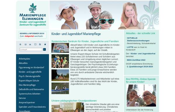 Vorschau von www.marienpflege.com, Kinder- und Jugenddorf Mariapflege