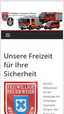 Vorschau der mobilen Webseite www.feuerwehr-ellingen.de, Freiwillige Feuerwehr Ellingen