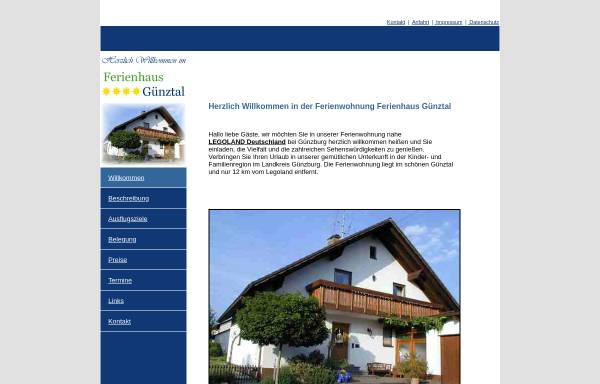 Vorschau von www.ferienhaus-guenztal.de, Ferienhaus Günztal Familie Botzenhart