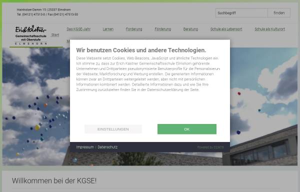 Vorschau von www.kgse.de, KGSE - Kooperative Gesamtschule Elmshorn