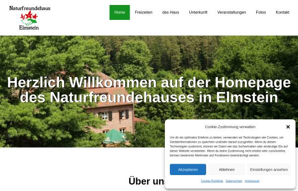 Vorschau von www.naturfreundehaus-elmstein.de, Naturfreundehaus Elmstein
