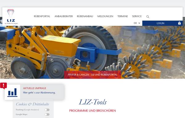 Vorschau von www.liz-online.de, Landwirtschaftliche Informationsdienst Zuckerrübe (LIZ)