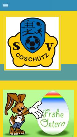 Vorschau der mobilen Webseite www.sv-coschuetz.com, SV Coschütz e.V.