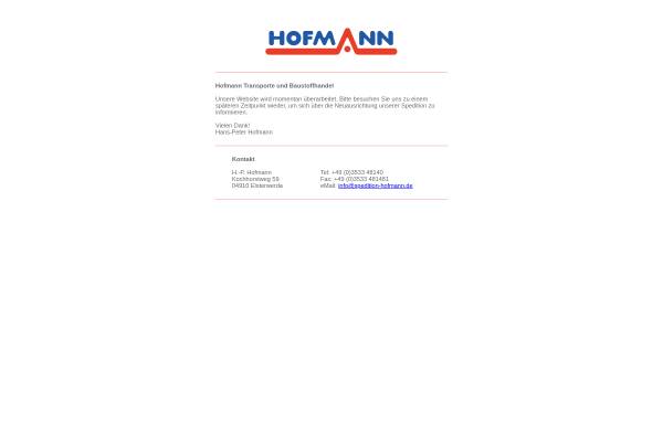 Vorschau von www.spedition-hofmann.de, Hofmann Transporte