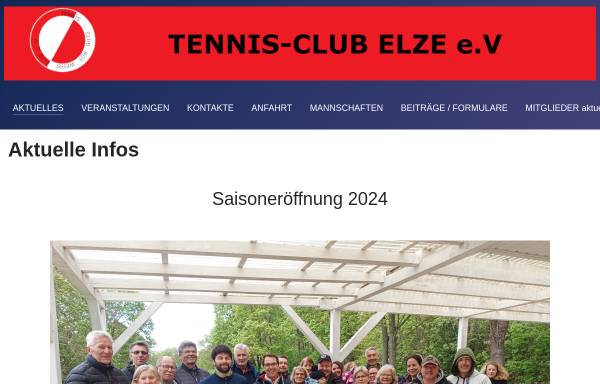 Vorschau von www.tcelze.de, Tennis-Club Rot Weiss Elze e.V.