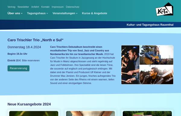 Vorschau von www.kuta-rauenthal.de, Kultur- und Tagungshaus Rauenthal