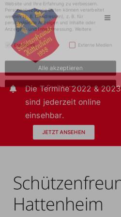Vorschau der mobilen Webseite schuetzenfreunde.de, Schützenfreunde Hattenheim e.V.