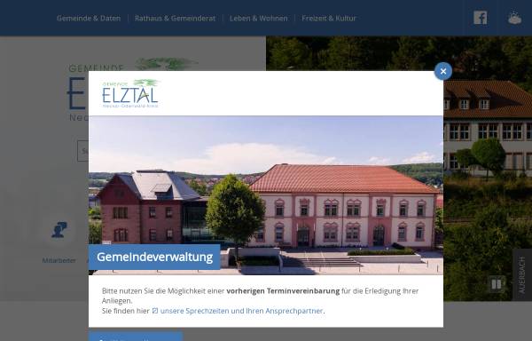 Vorschau von www.elztal.de, Gemeinde Elztal