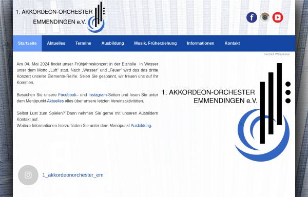 Vorschau von www.1aoe.com, 1. Akkordeon Orchester Emmendingen e.V.