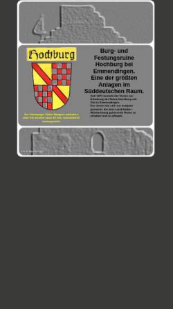 Vorschau der mobilen Webseite www.hochburg.de, Verein zur Erhaltung der Ruine Hochburg e.V.