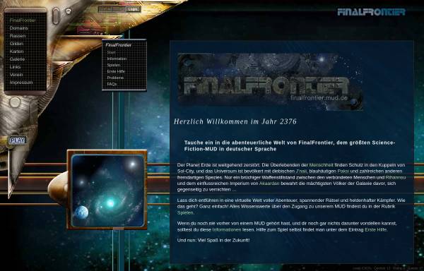 Vorschau von finalfrontier.mud.de, FinalFrontier