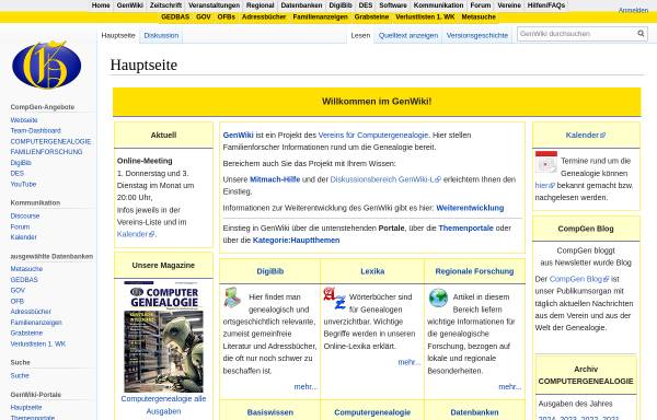 Vorschau von wiki-de.genealogy.net, GenWiki